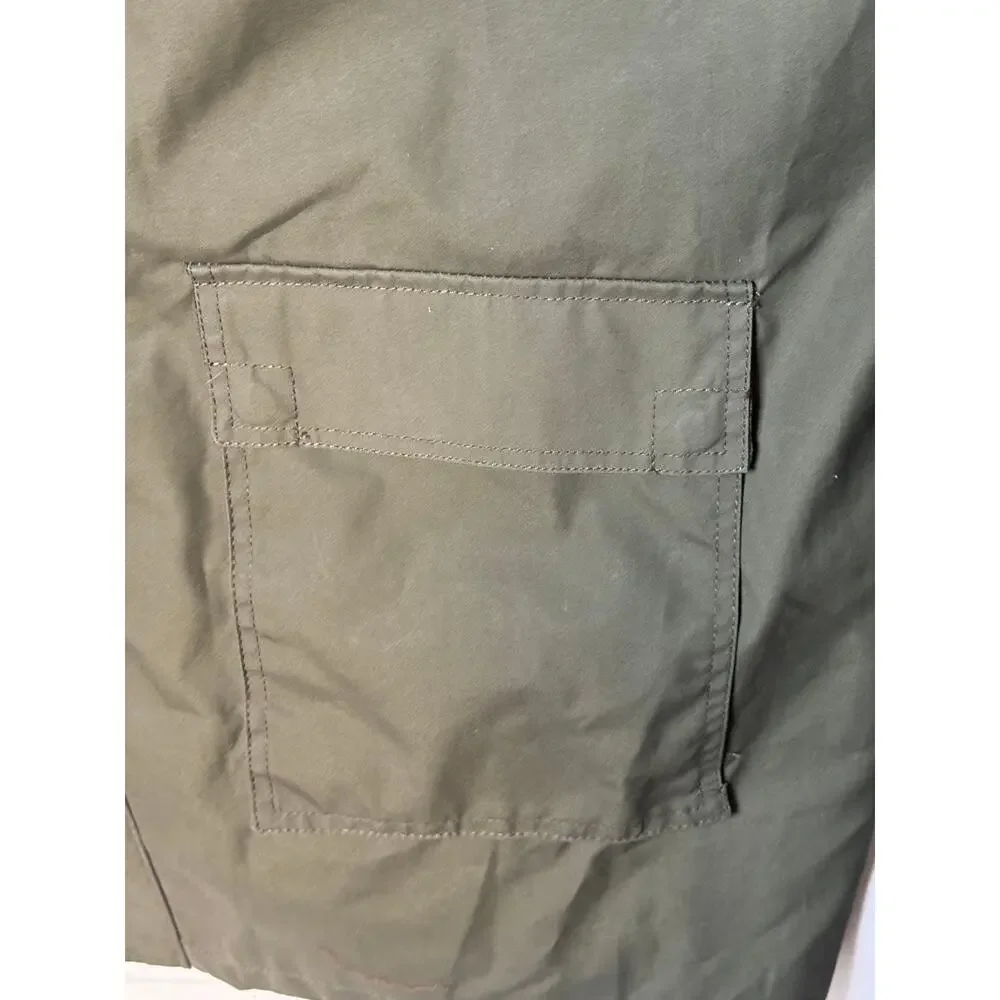Cutter & Buck Barn Field Jacket Olive Plaid Lined Outdoor Men’s Coat